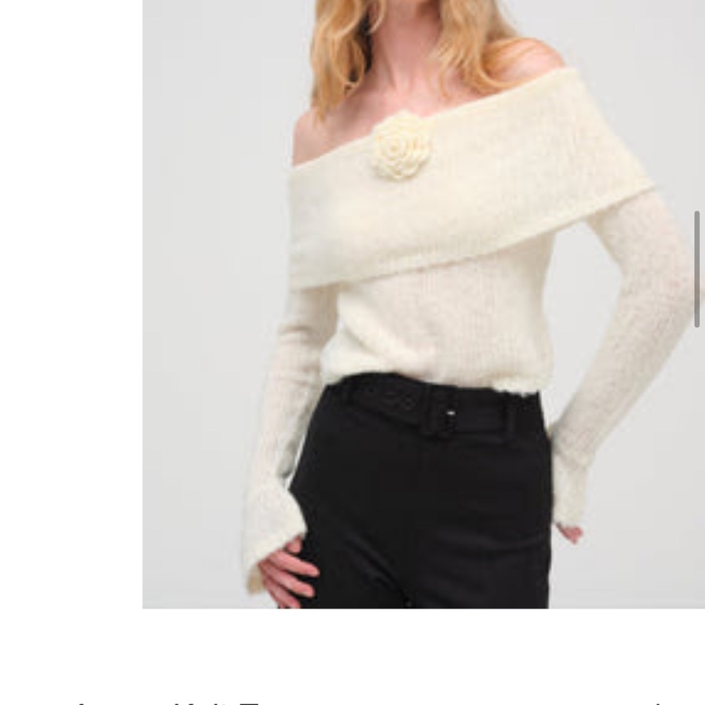 For Love And Lemons Cream Off-Shoulder Top